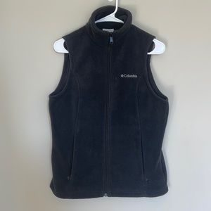 EUC 💙 COLUMBIA fleece vest zip up zipper pockets